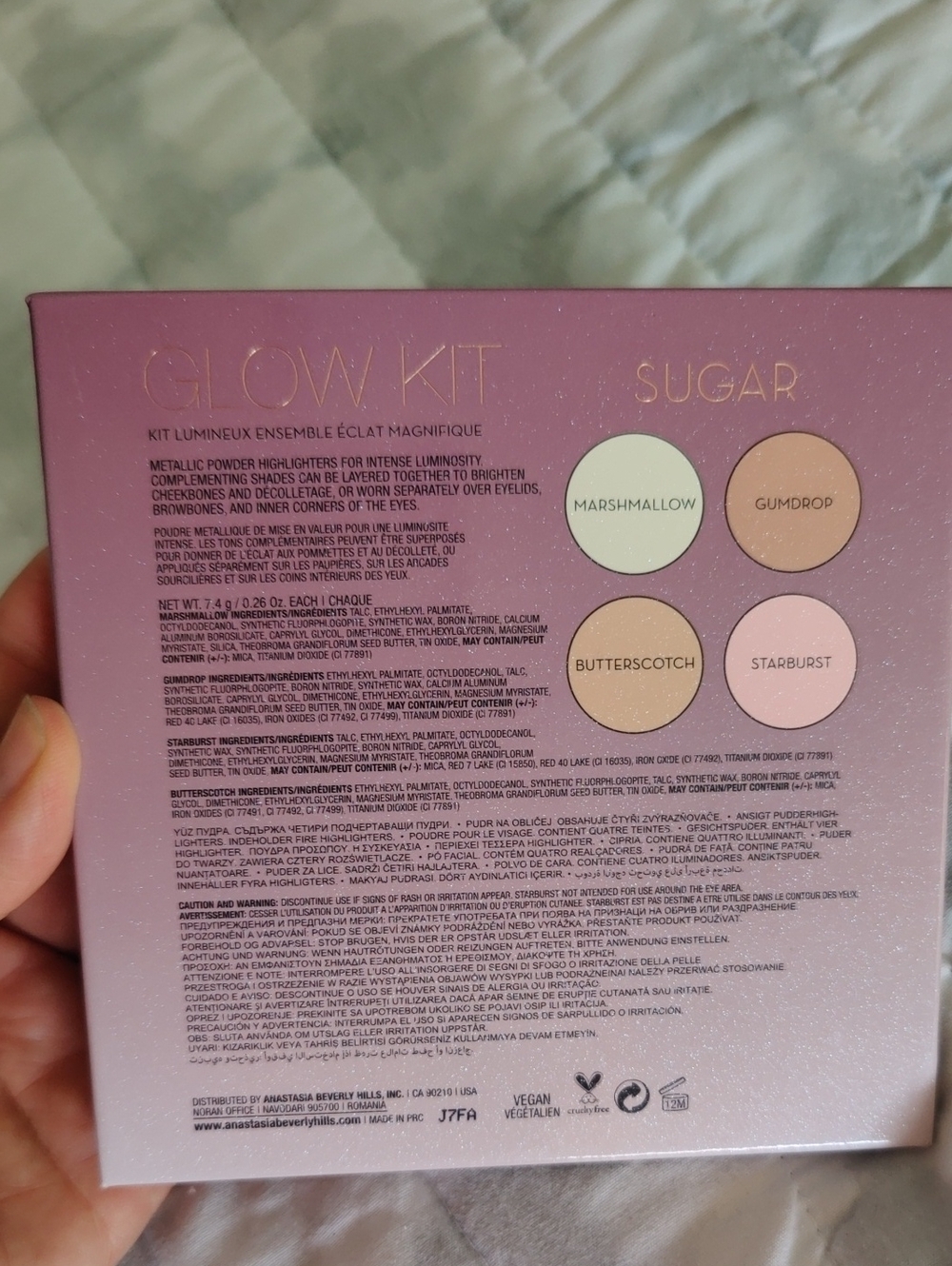 Anastasia Beverly Hills Glow Kit Sugar Pink Gradient Highlighter MetallicPalette - Picture 2 of 6